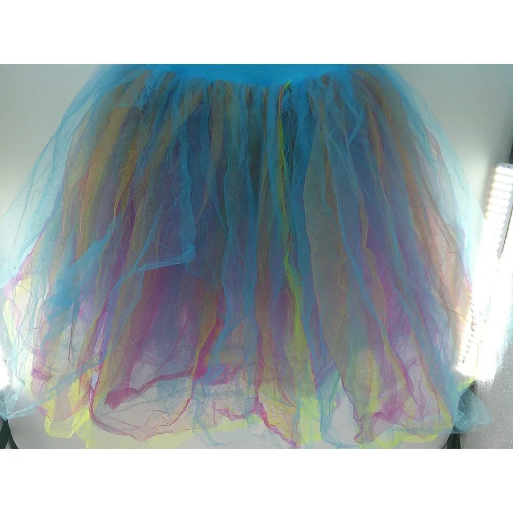 Pre-Owned Dance Costume Costume Gallery  Large Child Blue Colorful Tutu Ballet